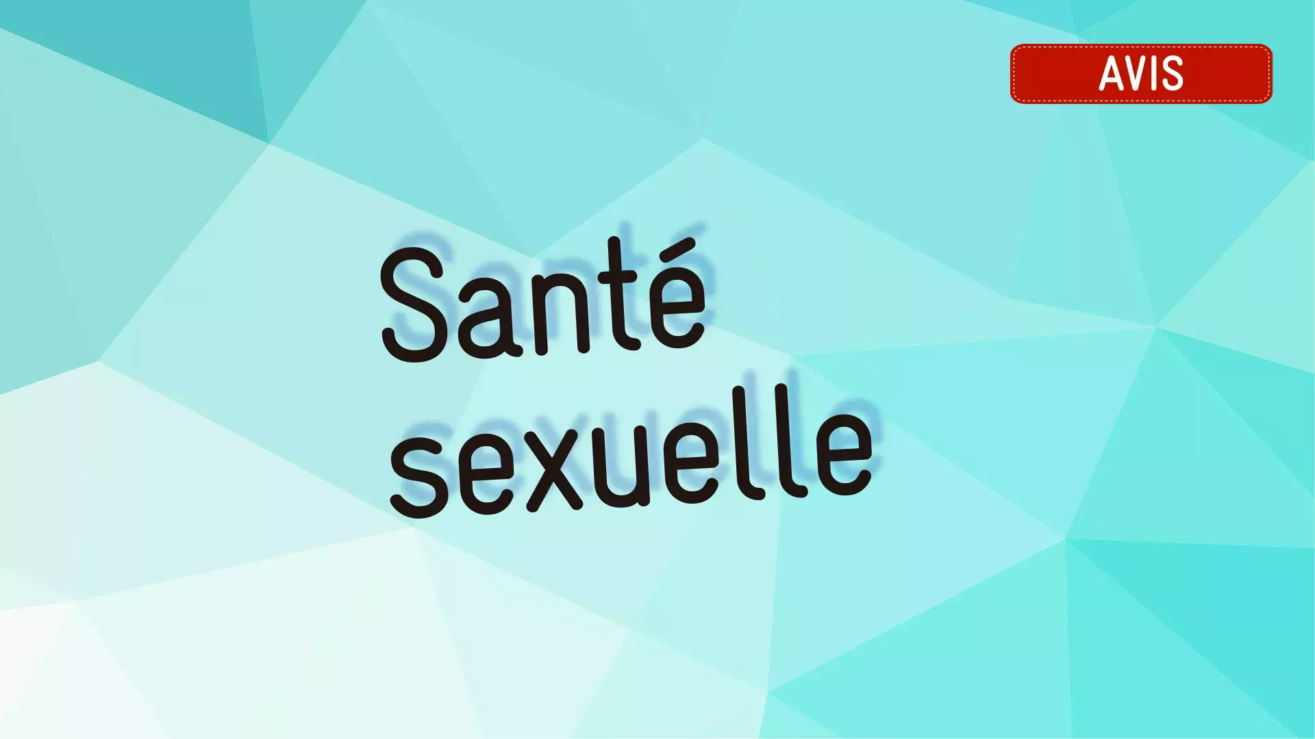 Image générique pour santé sexuelle (texte en grand sur fond bleu)